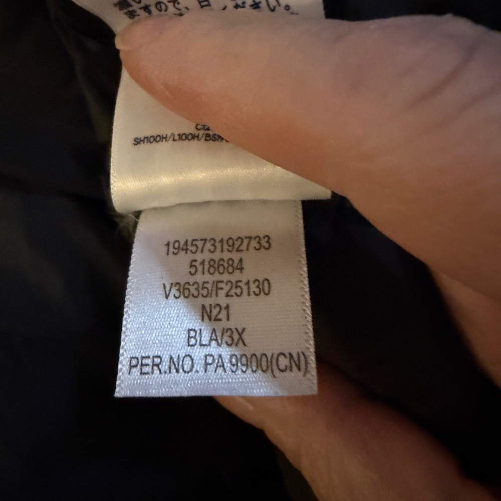 Lands' End Puffer Vest Women 3X Black Down Filled Quilted Full Zip Sleeveless - Picture 6 of 6